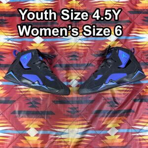 Nike Air Jordan True Flight 343795-047 Black Purple Sneakers Youth 4.5Y Womens 6